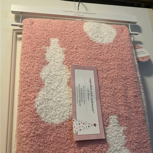 Pink and white snowman blanket cupcakes and cashmere reversible - Picture 7 of 7